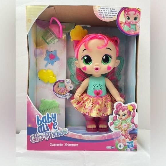 Baby Alive GloPixies Sammie Shimmer Baby Doll 10” - Picture 10 of 11